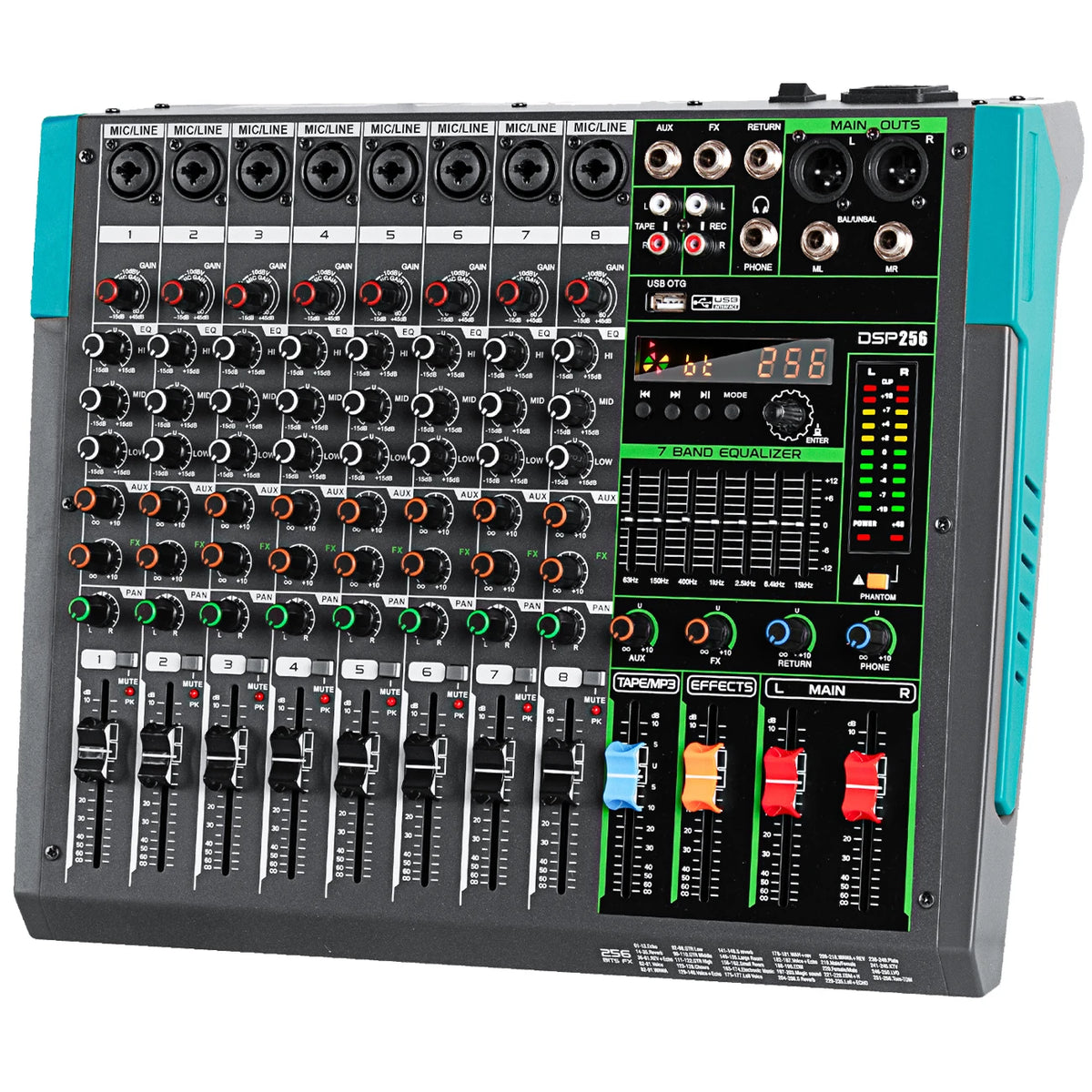 Biner PA8 8-Channel USB Audio Mixer