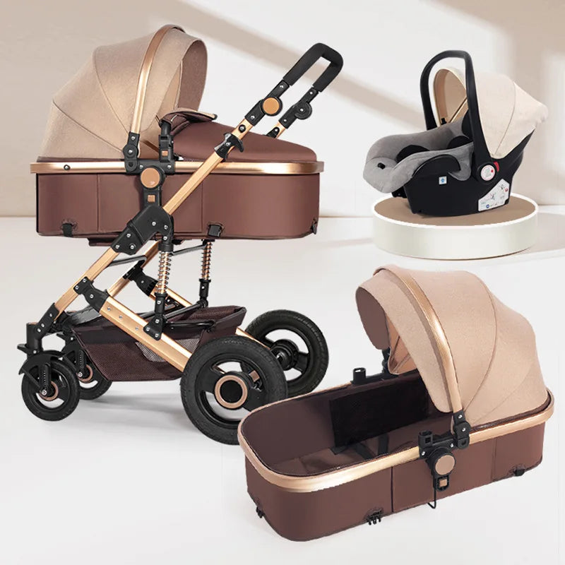 3-in-1 Foldable Baby Stroller Travel System