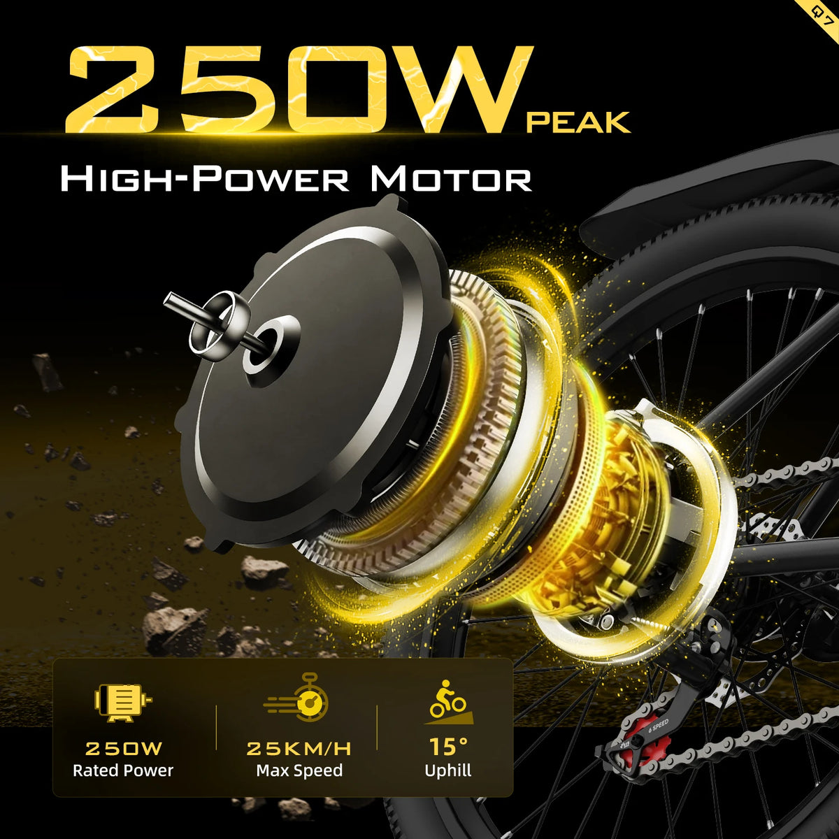 Unibike 250W Electric Mountain Bike