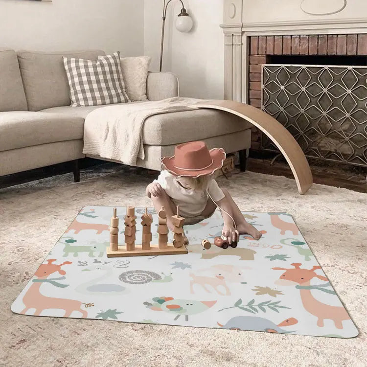 Custom Waterproof PU Leather Baby Play Mat