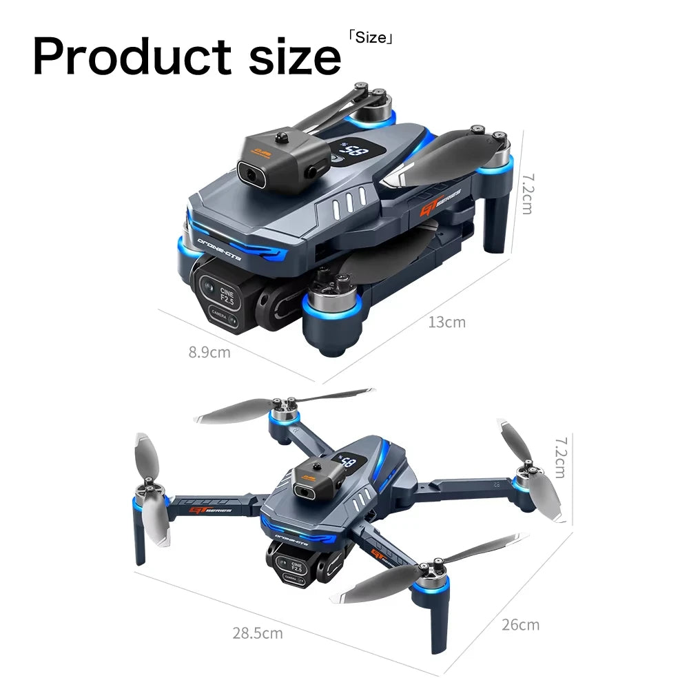 New GT8 Brushless Screen Remote Control Quadcopter Drones with Dual Cameras Optical Flow Positioning Obstacle Avoidance