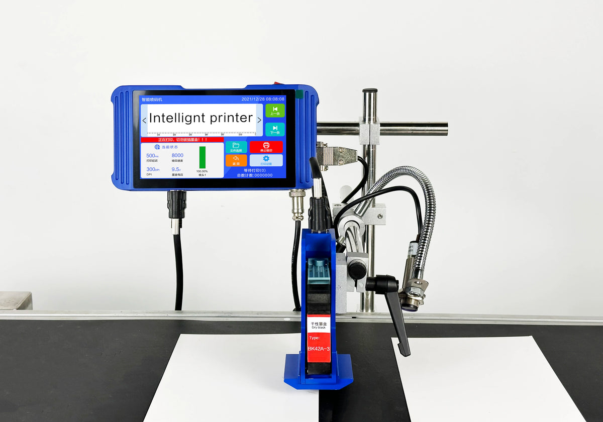Touchscreen Inkjet Coding Printer & Ink Cartridge – Batch & Expiry Dates