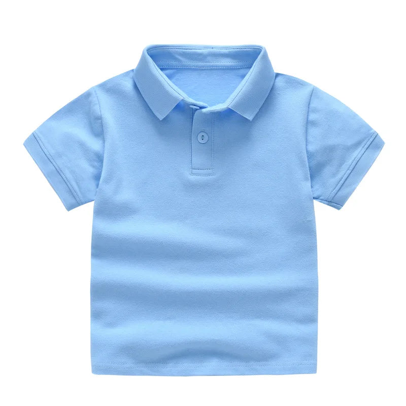Kids’ Solid Color Uniform Polo Shirt