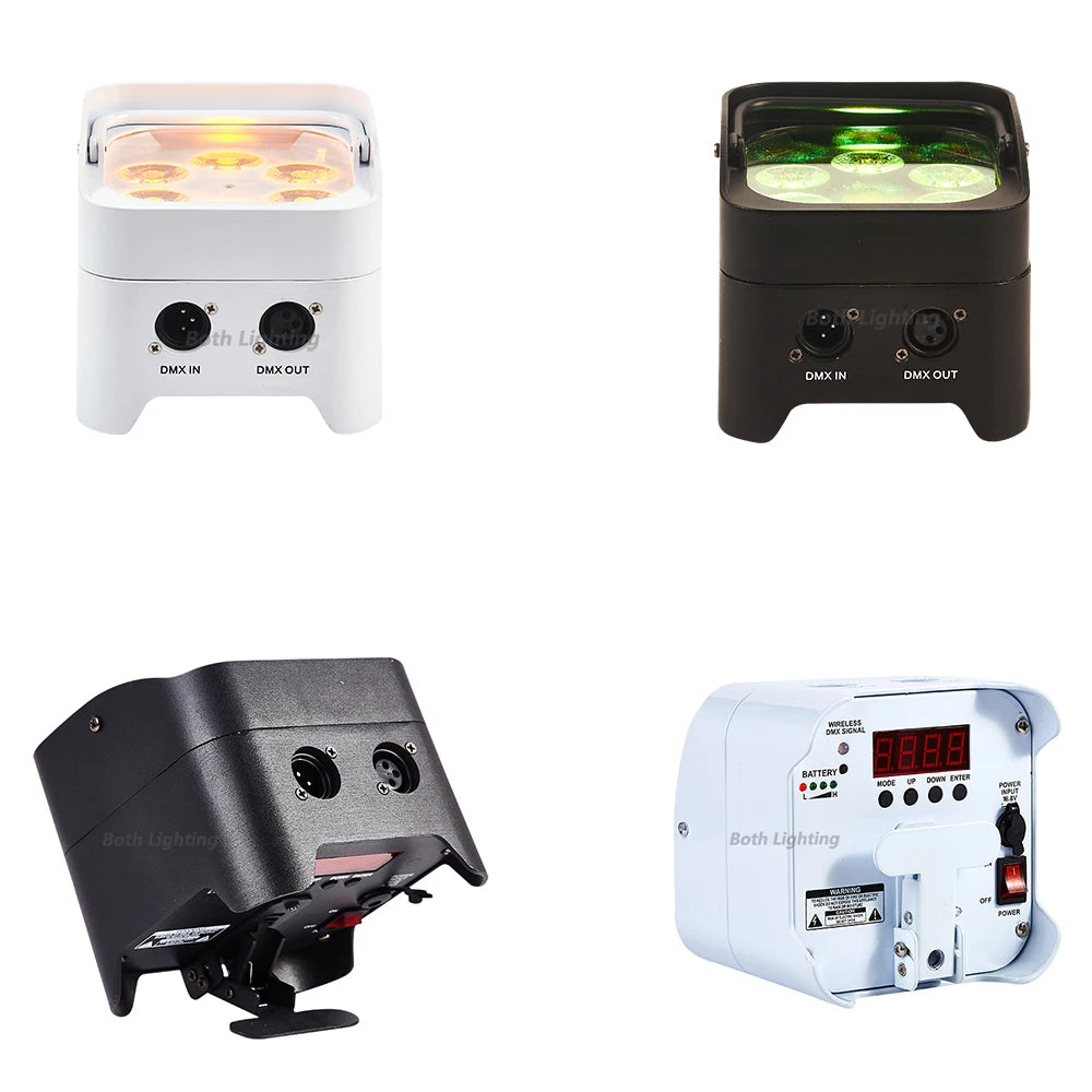 8-Pack S6 6x18W Wireless RGBWA UV DMX Uplights
