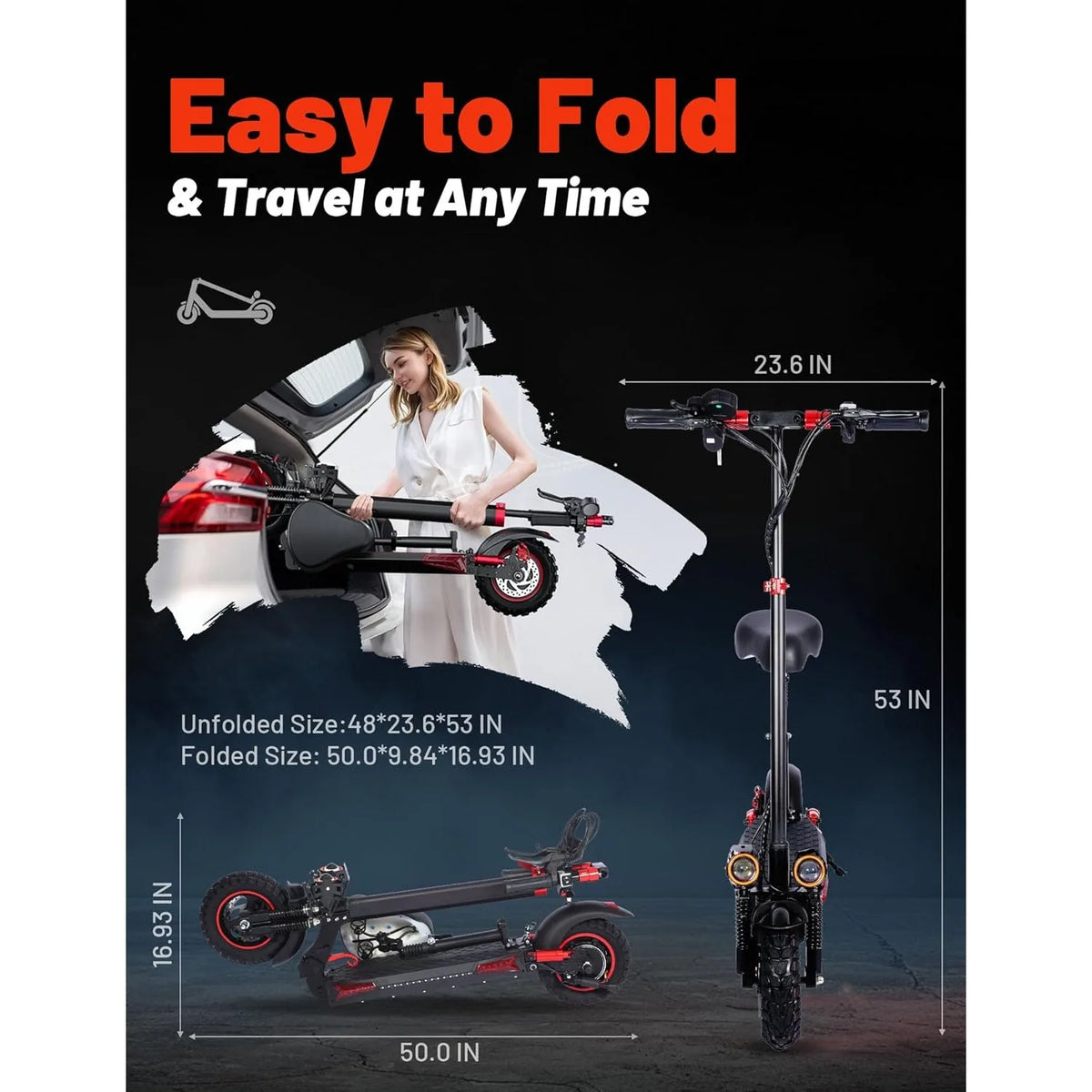 1200W Seated All-Terrain Electric Scooter – 35 MPH