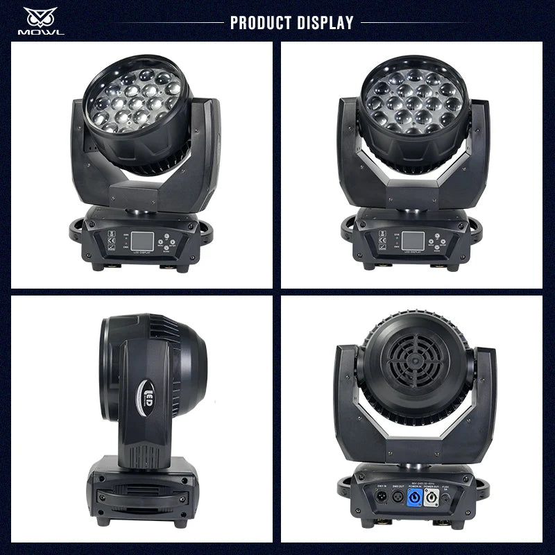 19x15W RGBW DMX Zoom Moving Head Light