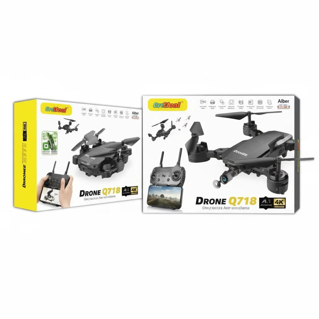Q718 Outdoor Foldable Quadcopter Drone Obstacle Avoidance 4-Channel Remote Control Brushless Motor 2.4G WiFi 1080p HD Camera