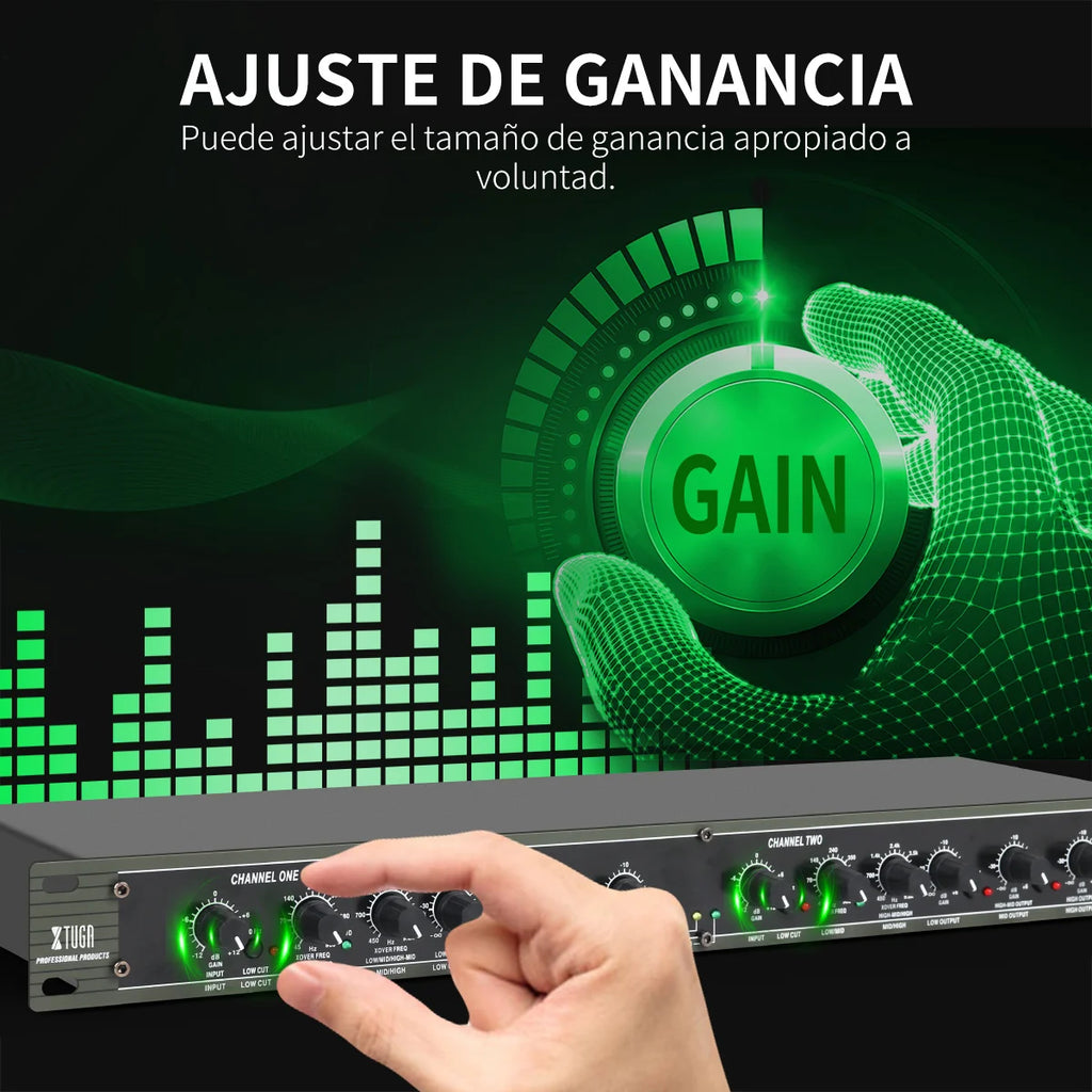 XTUGA 234XL Crossover estéreo de 2/3 vías y mono de 4 vías