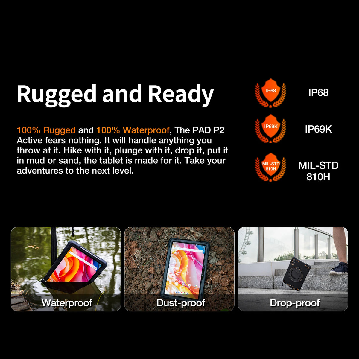AGM PAD P2 Rugged Tablet – 8GB/256GB, MediaTek G99