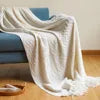 Khaki Anti-Pilling Knitted Throw Blanket