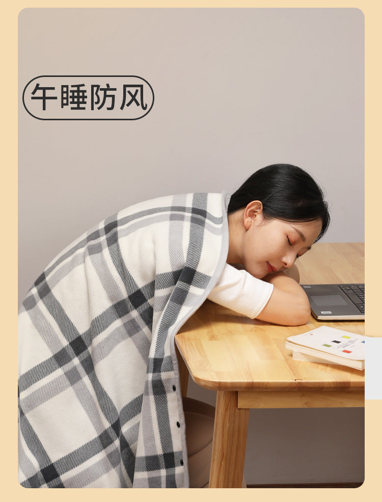 Shawl Blanket, Office Nap Blanket, Lunch Break Blanket, Study Blanket, Leg Cover Blanket, Small Blanket for Student Dormitory, Windproof for Winter