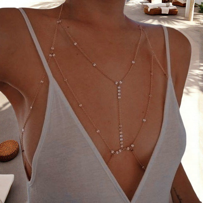 Sequin Tassel Beach Body Chain