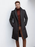 Foreign Trade Men's 2024 New Woolen Coat Men's Mid-length Solid Color Woolen Coat for Autumn and Winter Youth Coat Padilla Innovations LLC