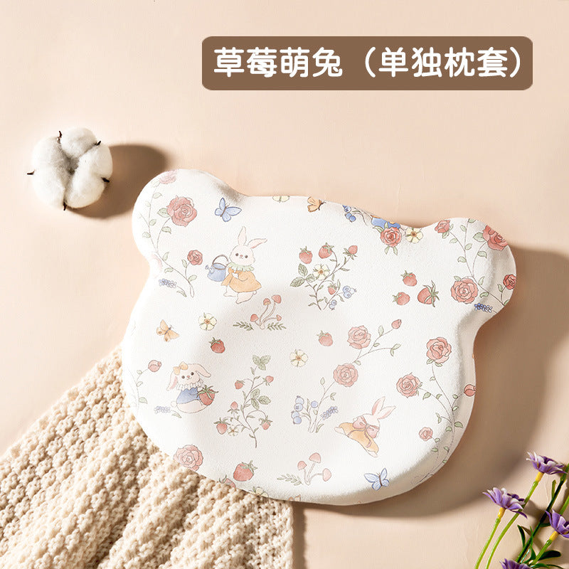 Baby styling pillow newborn correction head type correction baby anti-deviation head breathable 0 to 6 months silicone pillow