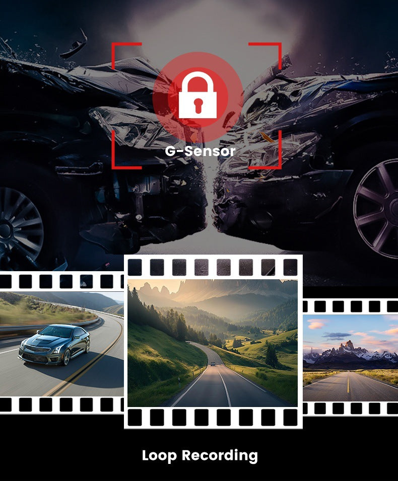 4K Front + Rear Wi-Fi Dash Camera with Night Vision
