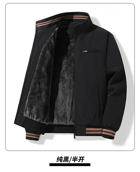 2025 New Men's Autumn and Winter New Youth Jacket Men's Casual Trendy Stand-Up Collar Top Winter Velvet Jacket Padilla Innovations LLC