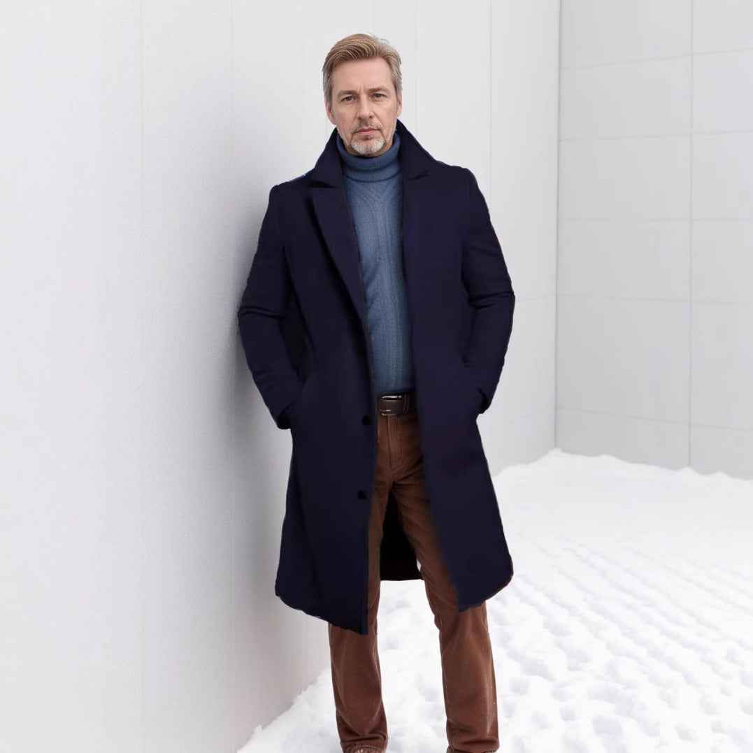 Men's Mid-Length Tailored Coat – 4 Colors