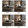New Italian-style luxury genuine leather floating bed, modern minimalist home bridal bed, double master bed, large bed, internet-famous leather art bed