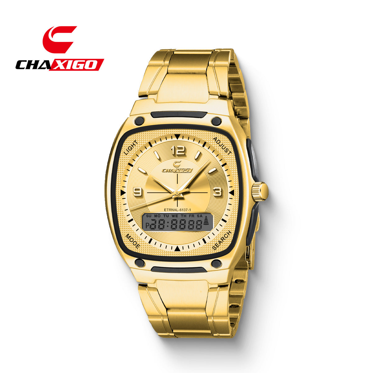 CHAXIGO Men’s Luminous Square Watch — Supplier-Listed 30 m Water Resistance