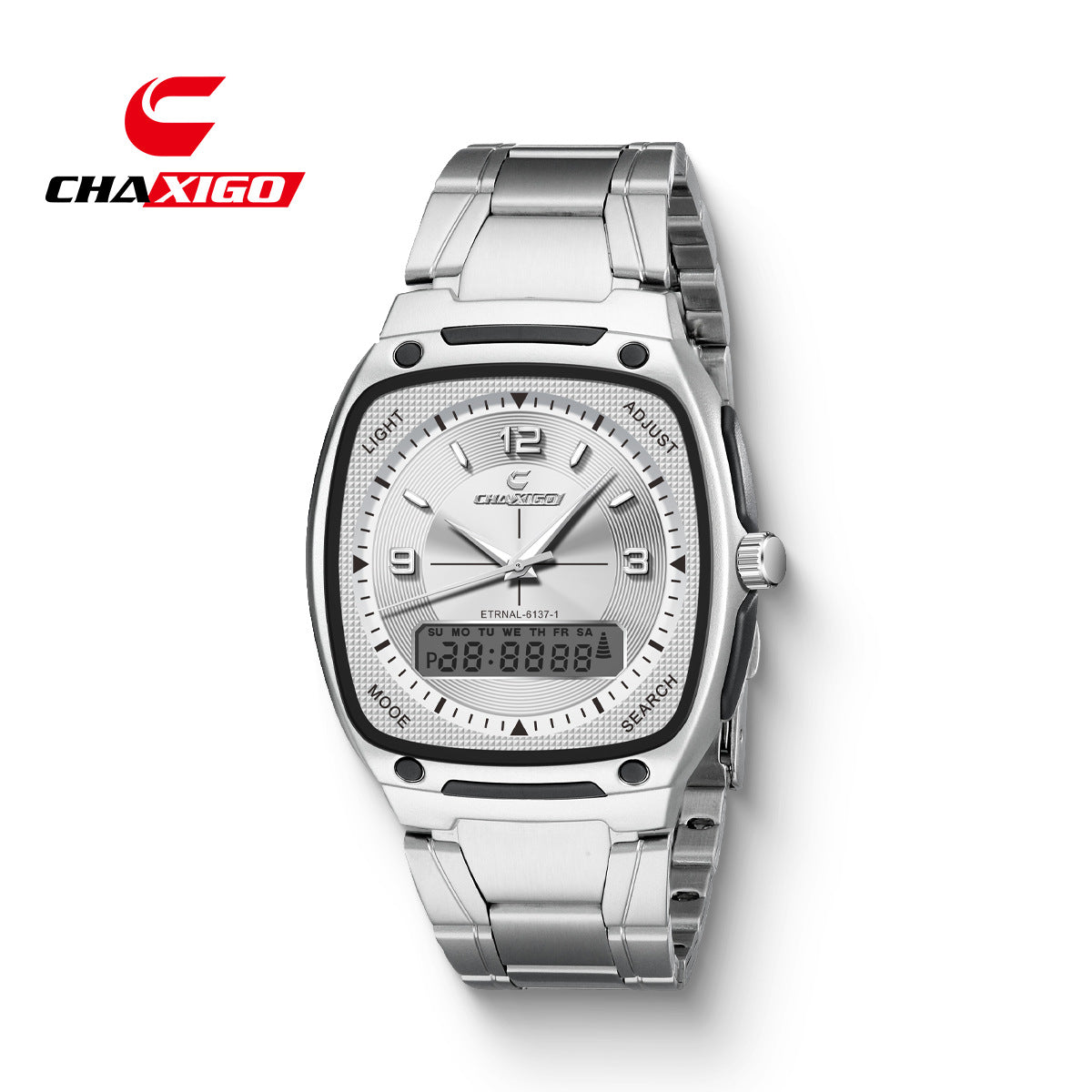 CHAXIGO Men’s Luminous Square Watch — Supplier-Listed 30 m Water Resistance
