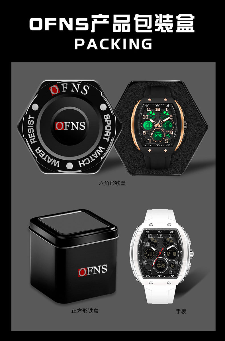 OFNS Dual-Time Digital Sport Watch