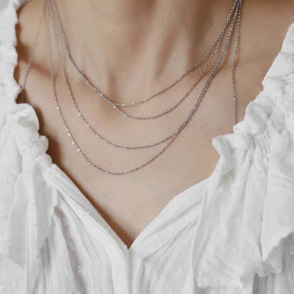 Women's Layered Clavicle Chain Necklace