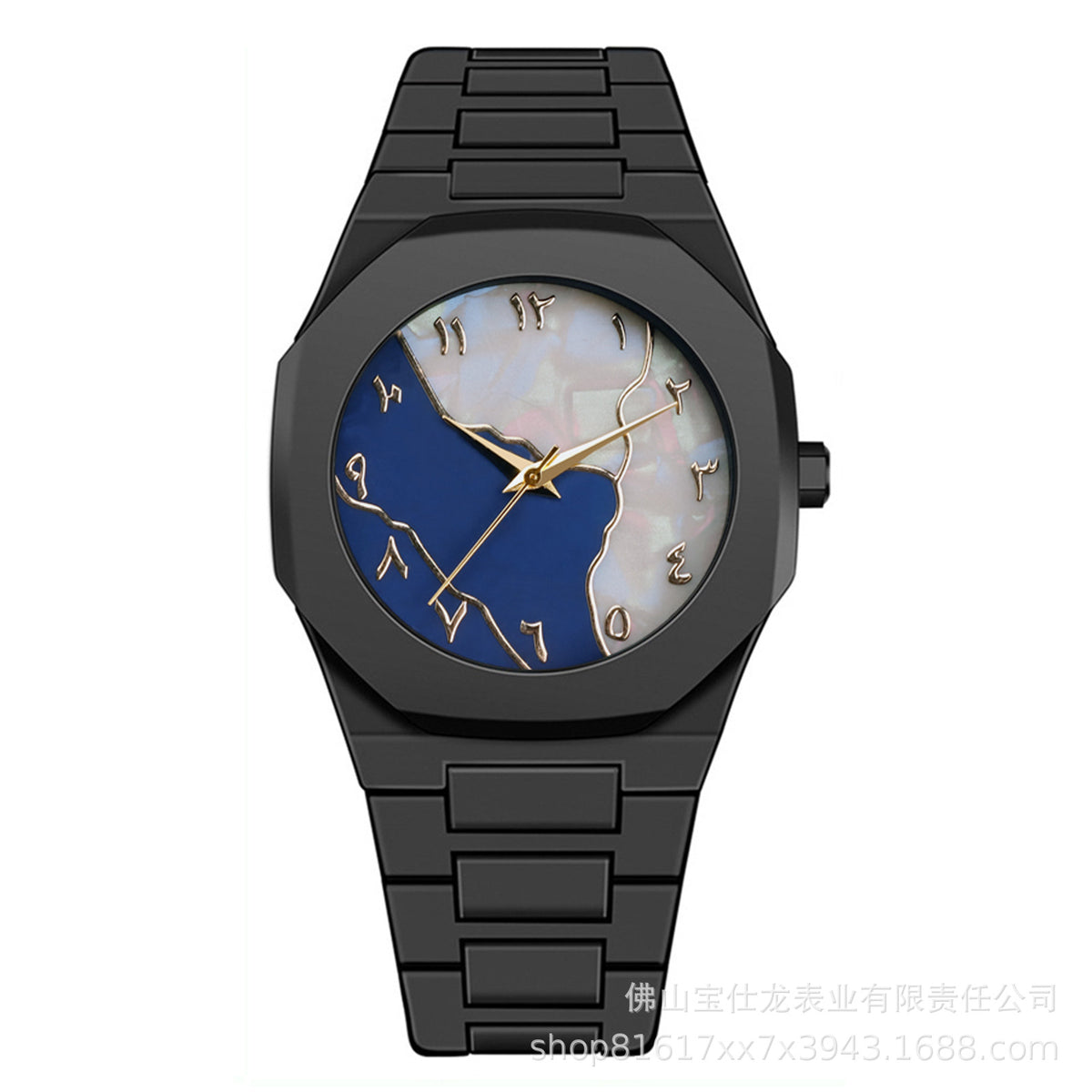 Reloj de cuarzo impermeable unisex Black Warrior
