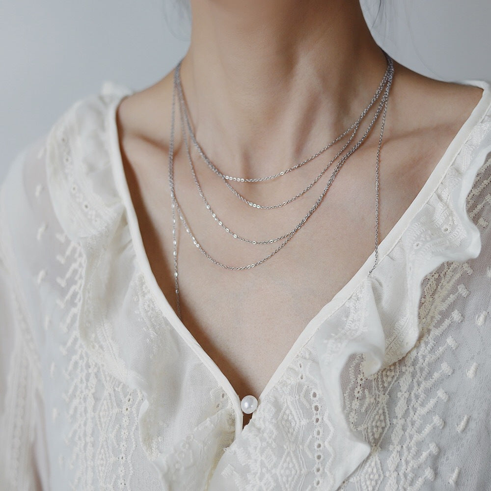 Women's Layered Clavicle Chain Necklace
