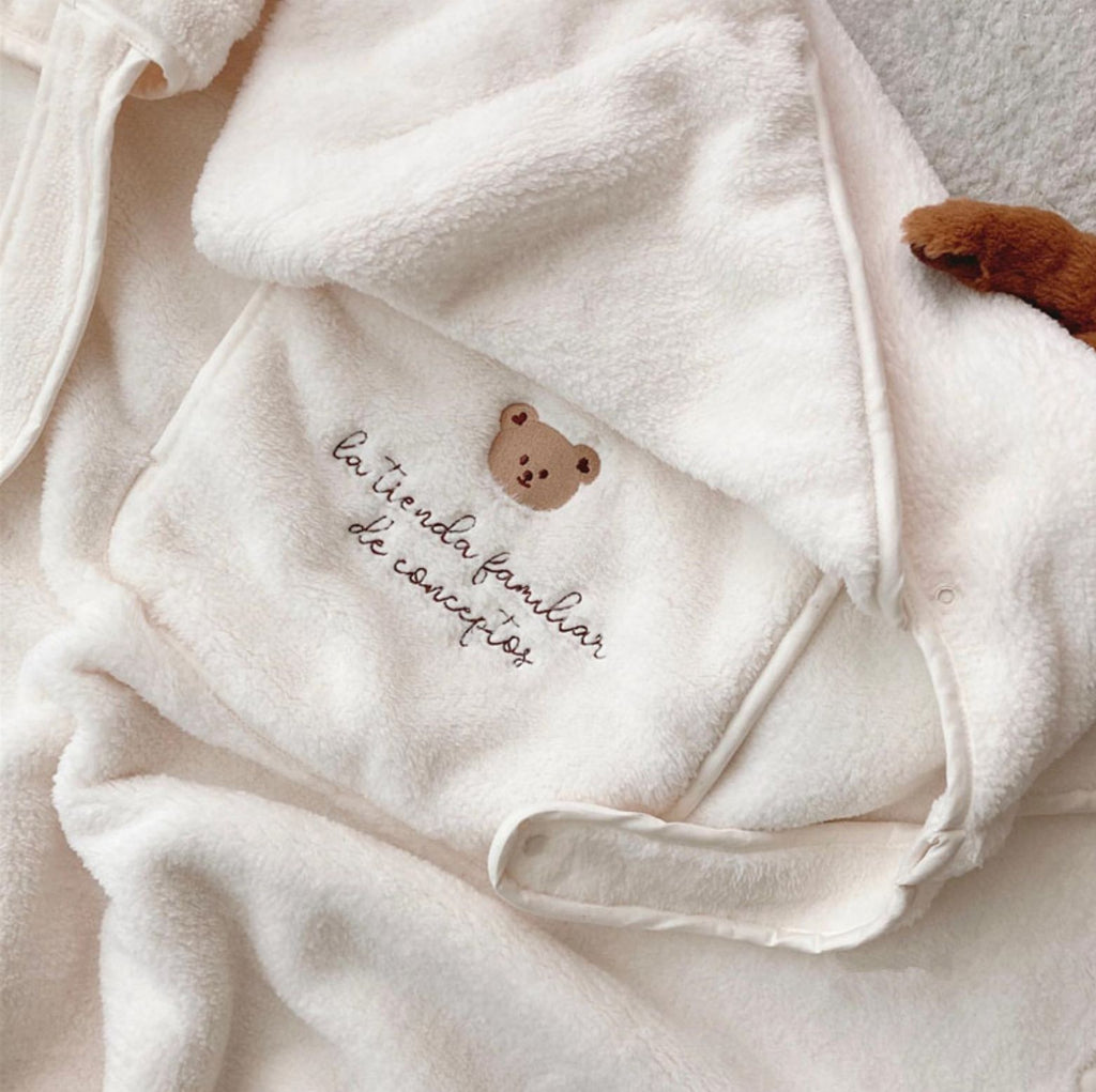Embroidered Animal Baby Carrier Blanket – 80 × 85 cm