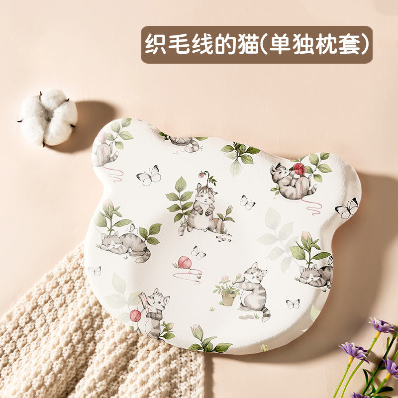 Baby styling pillow newborn correction head type correction baby anti-deviation head breathable 0 to 6 months silicone pillow