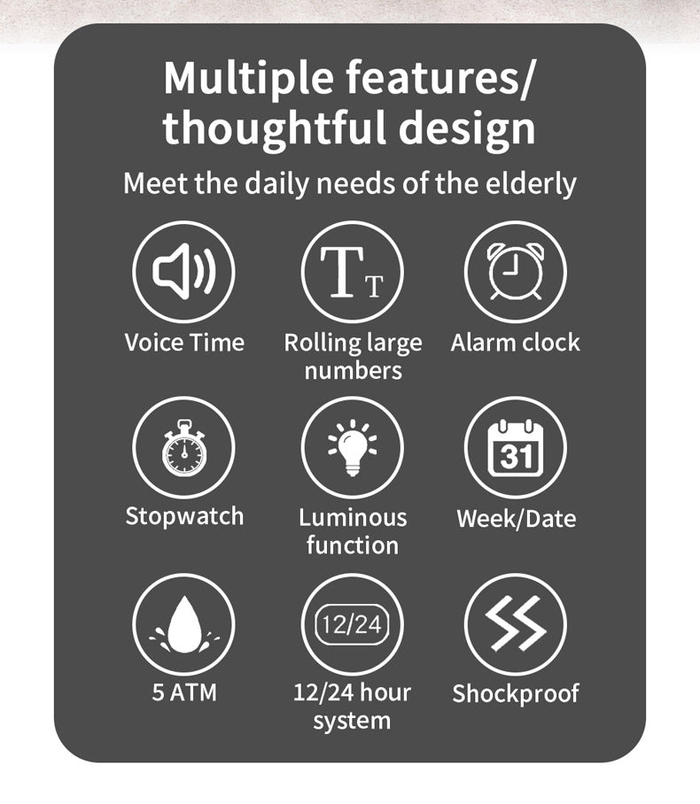 SANDA Large-Screen Talking Digital Watch