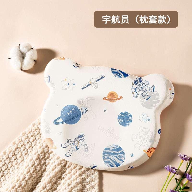 Baby styling pillow newborn correction head type correction baby anti-deviation head breathable 0 to 6 months silicone pillow