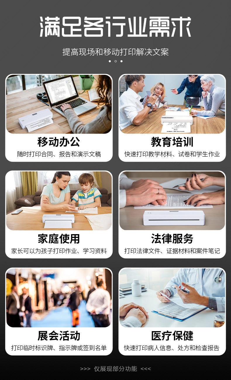 Portable A4 Bluetooth Thermal Printer & Supplies