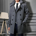 Foreign Trade 2024 Autumn and Winter New Men's Coat Slim-fit Korean Coat Woolen Double-breasted Youth Men's Thick Coat Padilla Innovations LLC