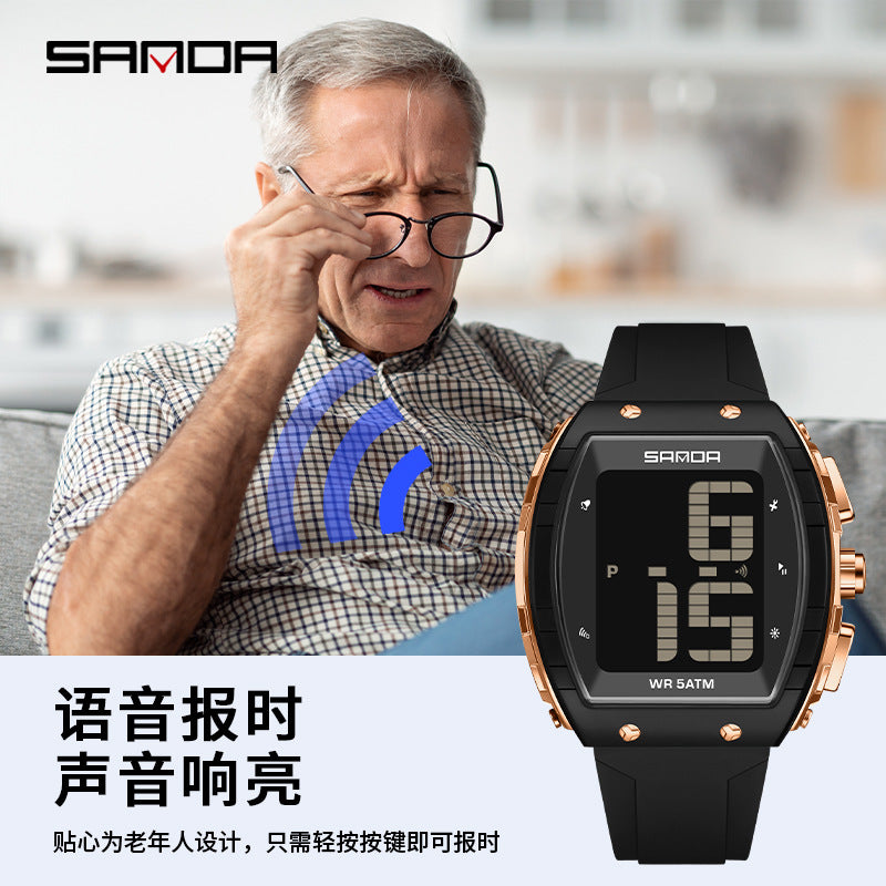 SANDA Large-Screen Talking Digital Watch