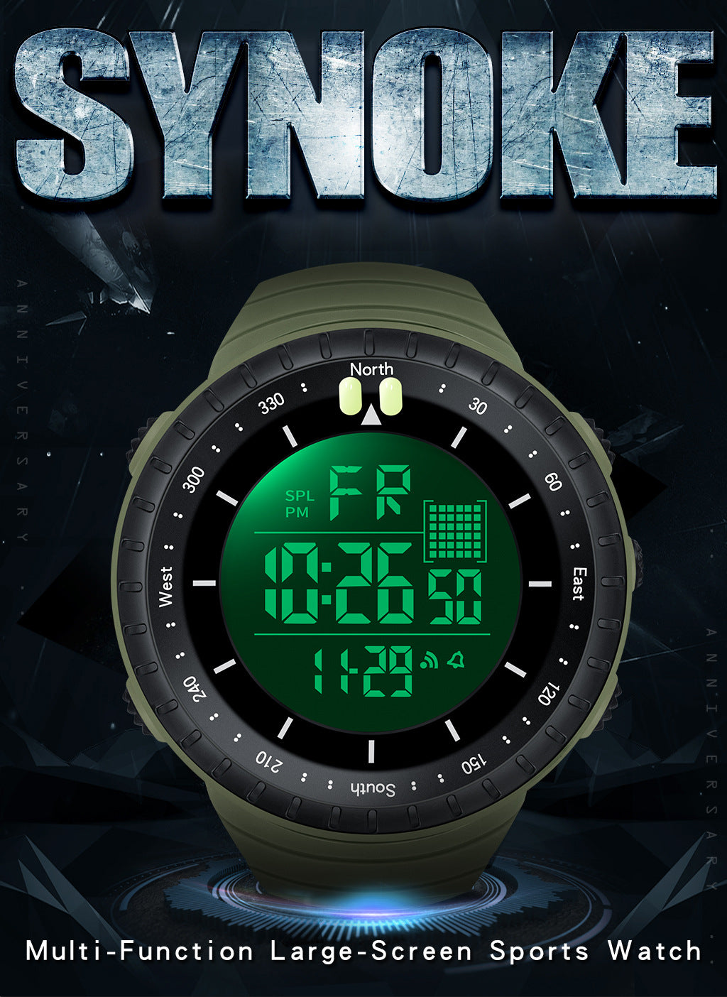 SYNOKE Outdoor Waterproof Digital Watch