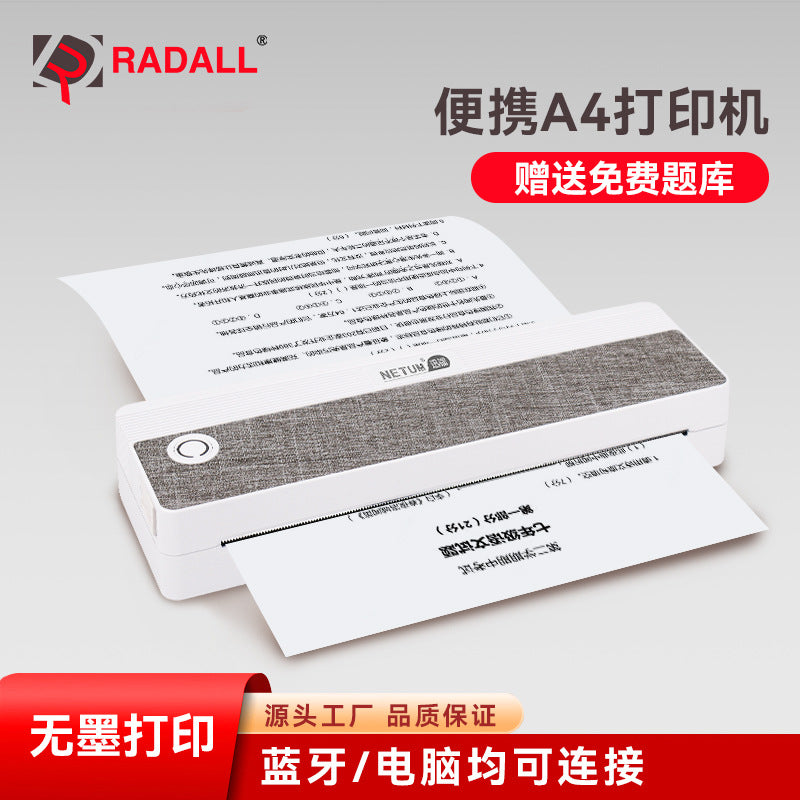 Portable A4 Bluetooth Thermal Printer & Supplies
