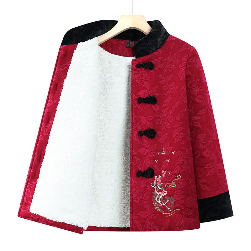 Grandma's Winter Coat Tang Coat Cotton Coat Old People's Mother's Winter Lamb Fleece Cotton Coat Coat Old Lady Old People's Cotton Coat Padilla Innovations LLC