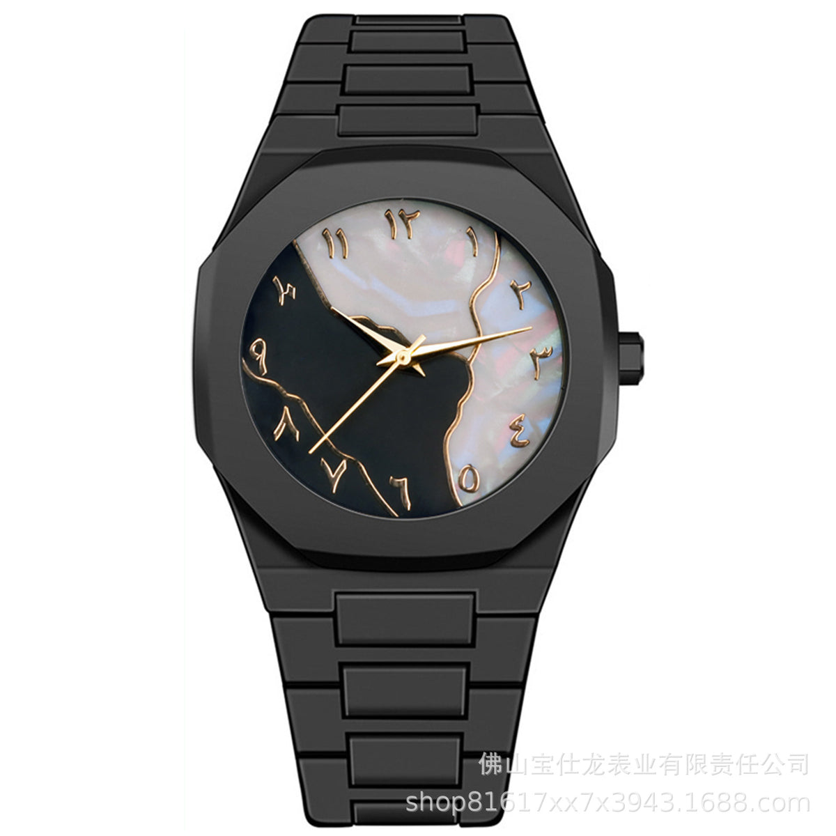 Reloj de cuarzo impermeable unisex Black Warrior