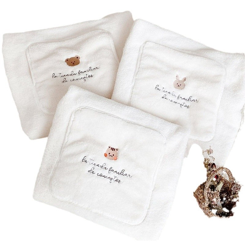 Embroidered Animal Baby Carrier Blanket – 80 × 85 cm