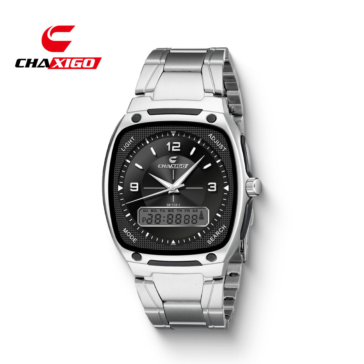 CHAXIGO Men’s Luminous Square Watch — Supplier-Listed 30 m Water Resistance
