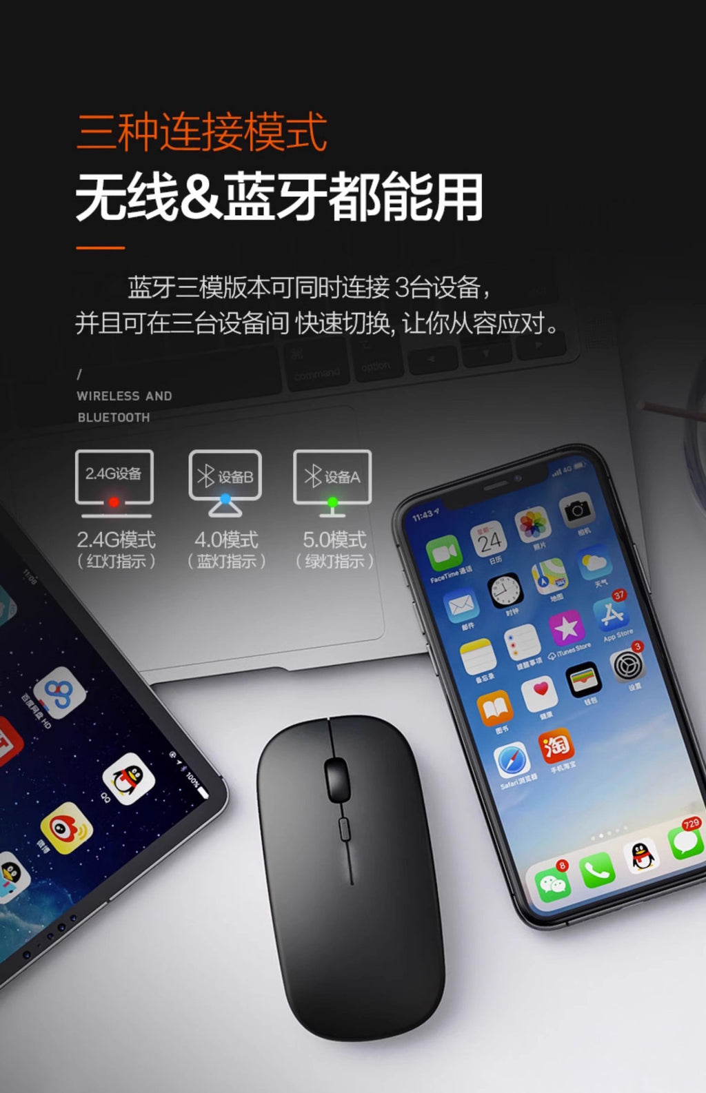 Wireless Mouse – Battery, Rechargeable & Bluetooth Options