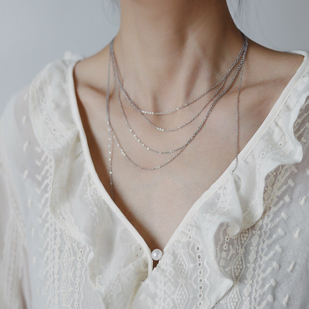 Collar de cadena multicapa para mujer