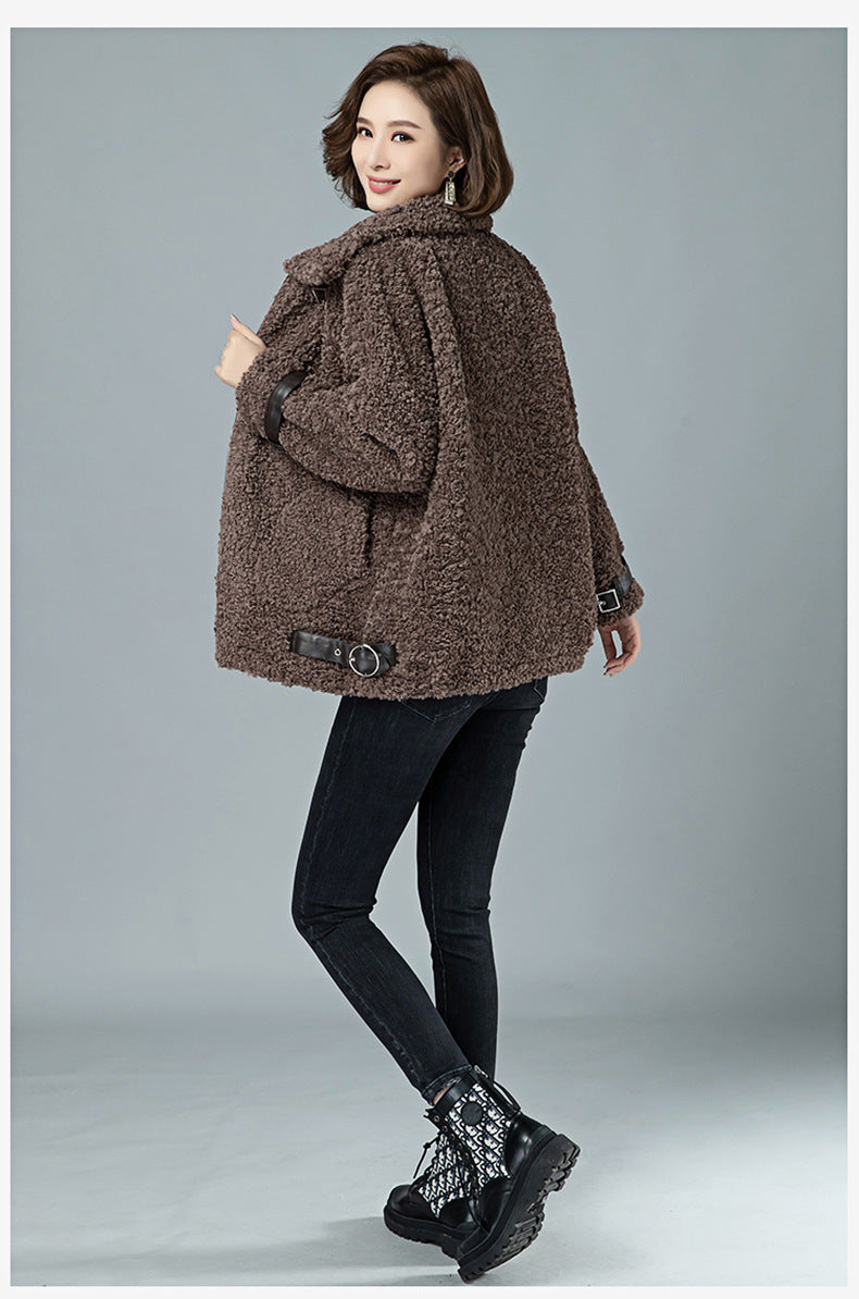Autumn and winter women's fur coat 2024 new foreign-style fashion all-match winter lamb wool particle velvet coat Padilla Innovations LLC