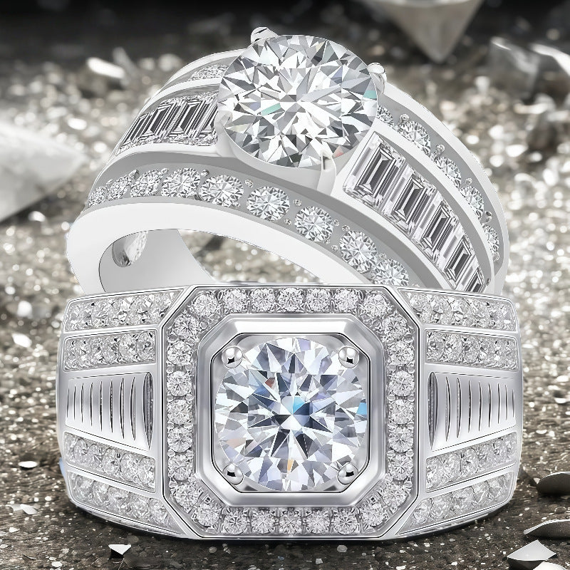 His & Hers Zircon Couple Rings