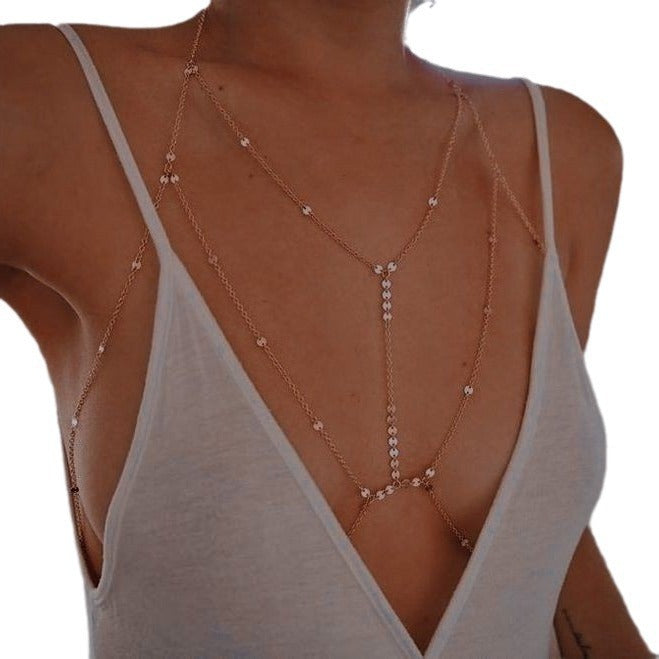 Sequin Tassel Beach Body Chain