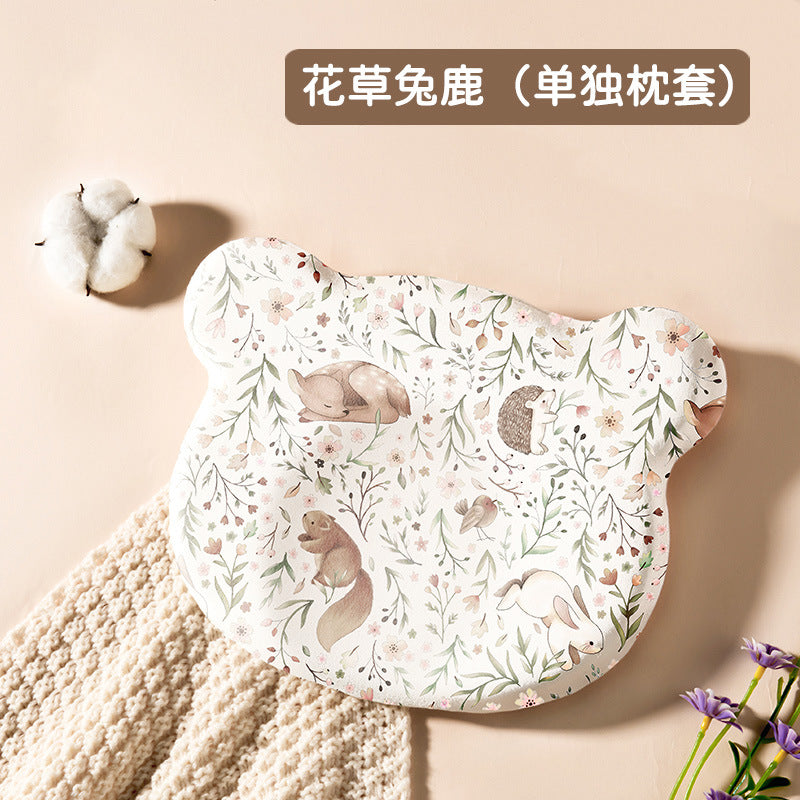 Baby styling pillow newborn correction head type correction baby anti-deviation head breathable 0 to 6 months silicone pillow