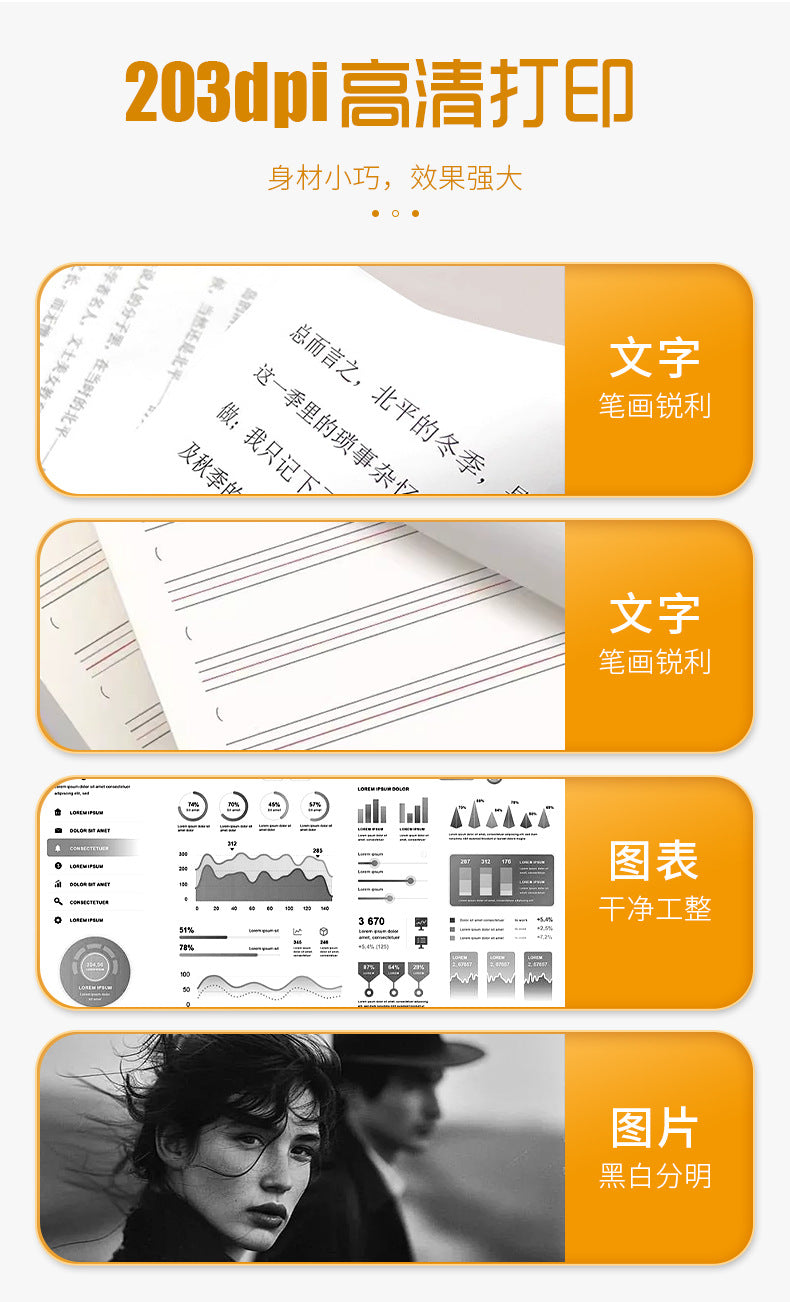 Portable A4 Bluetooth Thermal Printer & Supplies