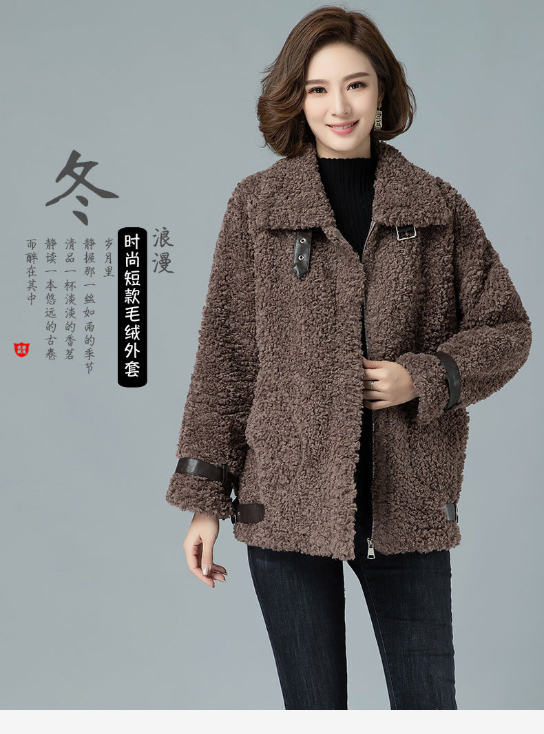Autumn and winter women's fur coat 2024 new foreign-style fashion all-match winter lamb wool particle velvet coat Padilla Innovations LLC