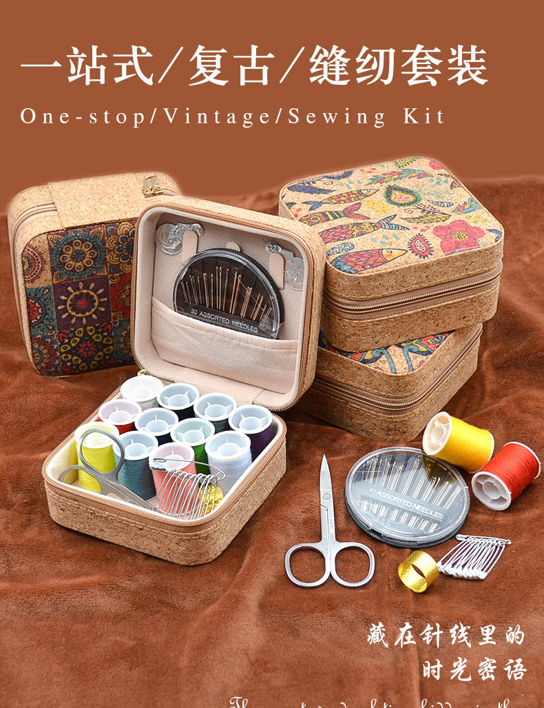 Vintage Sewing Box & Thread Kit Collection